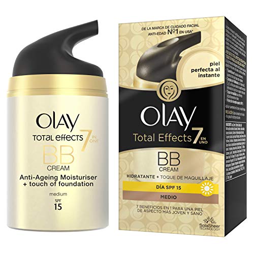 Olay Total Effects 7 en 1 BB Cream Anti-Edad Tono Medio SPF 15, Blanco - 50 ml