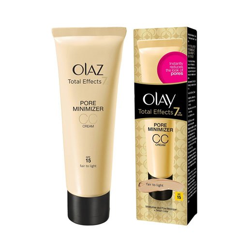 Olay - Total effects, minimizador de poros con cc creams, tono medio a claro, 50 ml