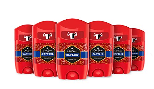 Old Spice Captain - Desodorante Stick, pack de 6 x 50 ml, total de 300 ml