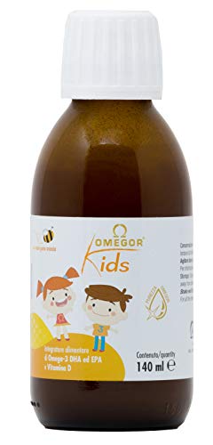 Omegor Kids - Omega-3 DHA Vegetal y Vitamina D para Niños, 140 ml