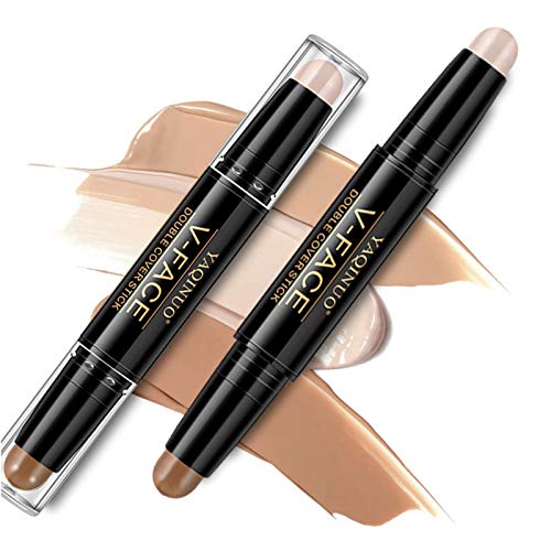 Onlyoily composición doble 3D maquillaje de la cara Resalte Sombra Barra contorno de Lápiz Corrector Pen crema de textura