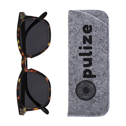Opulize Bex Grande Hombres Estilo Diseñador Carey Marrón Mate Negro Armas Lectores De Sol Gafas De Lectura UV400 S64-2 +2,50