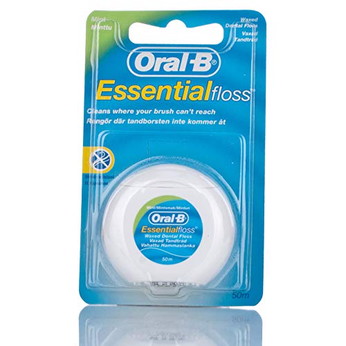 Oral-B Essential - Hilo de menta encerado, 50 m, 6 unidades.