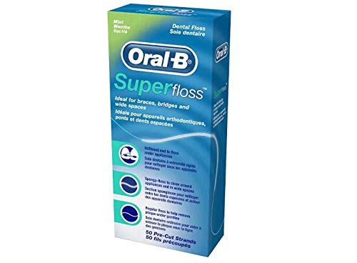 ORAL-B superfloss dientes seda 50 unidades, 12 unidades (12 x 50 unidades)