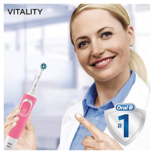 Oral-B Vitality 100 Cepillo Eléctrico Recargable Con Tecnología De Braun, 1 Mango Rosa, 1 Cabezal De Recambio CrossAction