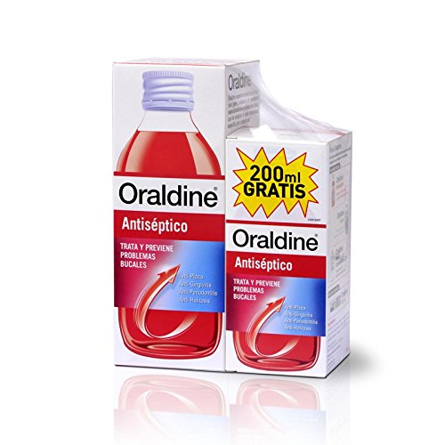 Oraldine 1717146 Colutorio Antiséptico, 400 Mililitros + 200 MIlilitros