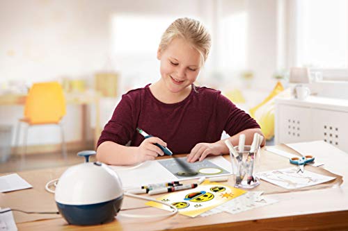 Orbis 30020 Airbrush Power Studio, Juego Completo con Compresor y Accesorios, Insertar el Cartucho y Empezar a pulverizar, Sistema de aerógrafo para niños y Adultos creativos, fácil y Limpio