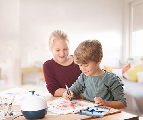 Orbis 30020 Airbrush Power Studio, Juego Completo con Compresor y Accesorios, Insertar el Cartucho y Empezar a pulverizar, Sistema de aerógrafo para niños y Adultos creativos, fácil y Limpio