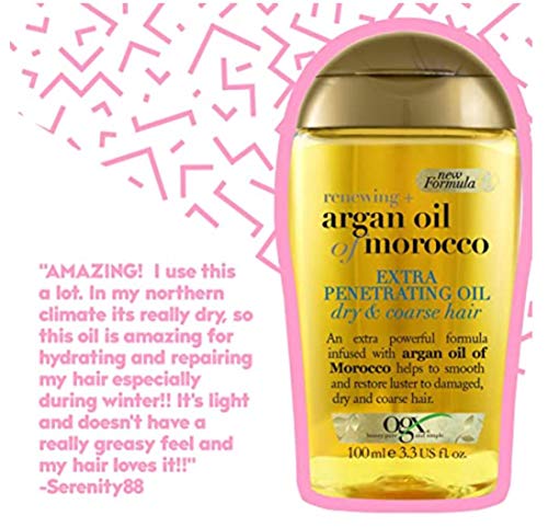 Organix - aceite penetrante Extra para pelo seco, grueso renovación de Marruecos aceite de Argan - 3,3 oz.