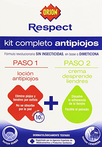 Orion Respect - Kit Completo Antipiojos (Loción Antipiojos + Crema Desprende Liendres)