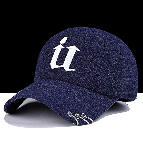 Otoño e Invierno Gorra de béisbol para Mujer Moda Coreana Curvada Redonda Verde cálido Gorra Casual Hombres