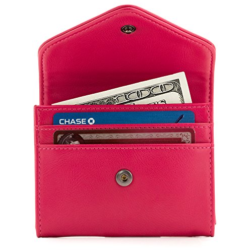 Otto Angelino - Monedero y Organizador de Tarjetas de crédito de Cuero - Bloqueo RFID - Unisex (Rosado)