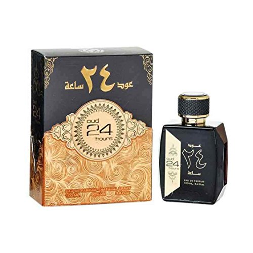 Oud 24 hours 100ML Arabian Perfume Spray Lemon Fruity Chocolate Vanilla Agar woody Musk Amber by Ard al Zaafaran