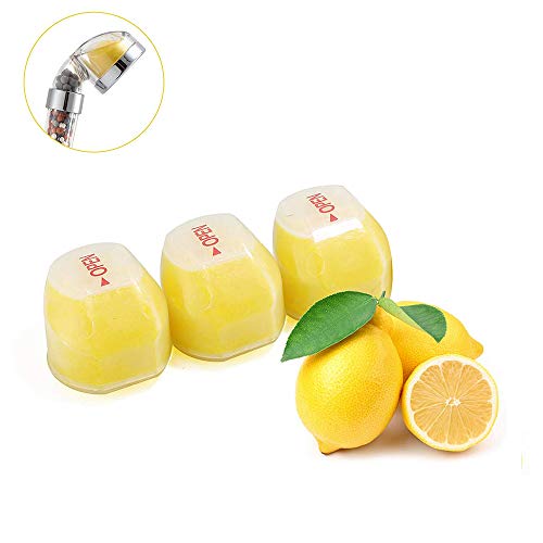 OurLeeme Cabezal de ducha iónico, aumenta la presión mientras se ahorra agua Limón Vitamina C Juego de filtros Cabezal de ducha de mano (Filtrar)