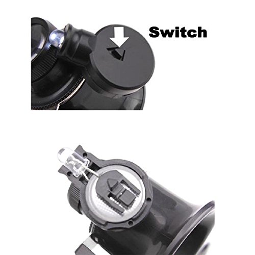 OWIKAR 20X Gafas Lupa LED Ojos Lupa Gauge Lente Reparación Microscopio Gafas Binocular Lashes Extensiones Herramienta para Joyero Reloj Reparación Mecánico Procesamiento