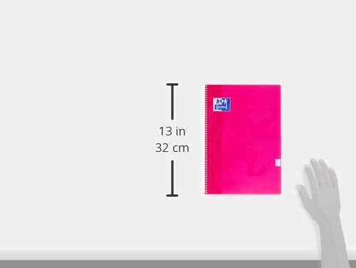 Pack 4+1 Cuadernos Folio(A4) Oxford. Tapa Extradura Write&Erase. 80 Hojas cuadrícula 4x4. Surtido tendencia