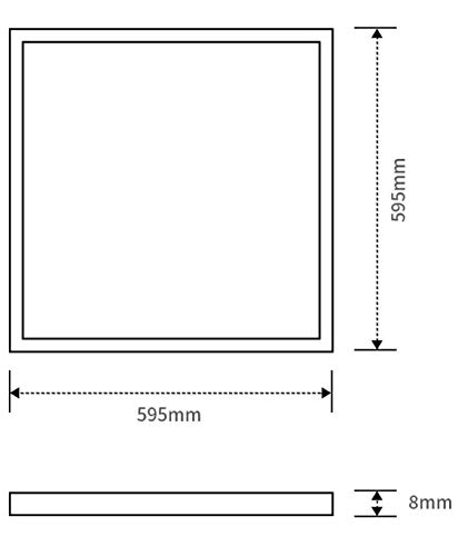 Pack 5x Panel LED Slim 60x60 cm, 40W. Color Blanco Frio (6500K). 3200 Lumenes. Driver incluido. A++