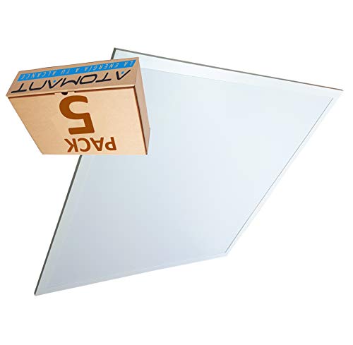 Pack 5x Panel LED Slim 60x60 cm, 40W. Color Blanco Frio (6500K). 3200 Lumenes. Driver incluido. A++