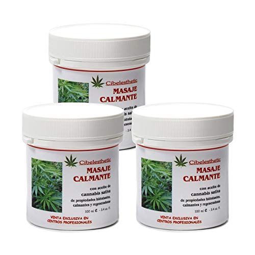 Pack de 3 Crema Calmante con aceite de cannabis - 100ml.