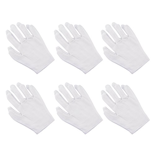 Pack de 6 pares de guantes hidratantes Aboat, de algodón blanco, para hidratar las manos