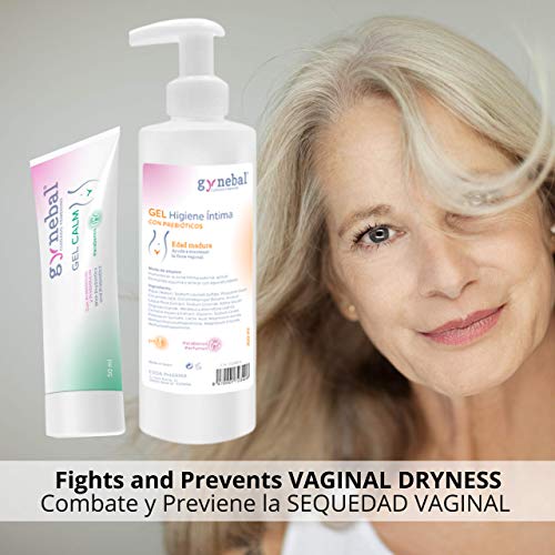 Pack Menopausia Gel de Higiene intima y Gel intimo Mujer de Hidratacion Intensa que Combate Sequedad Atrofia Ardor Picor y Respeta la Flora Vaginal