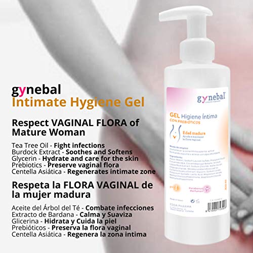 Pack Menopausia Gel de Higiene intima y Gel intimo Mujer de Hidratacion Intensa que Combate Sequedad Atrofia Ardor Picor y Respeta la Flora Vaginal