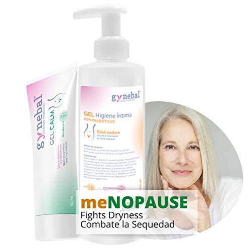 Pack Menopausia Gel de Higiene intima y Gel intimo Mujer de Hidratacion Intensa que Combate Sequedad Atrofia Ardor Picor y Respeta la Flora Vaginal