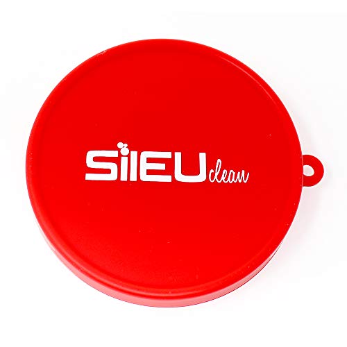 Pack Sileu Travel: Copa menstrual Rose - Modelo de iniciación - Talla L, Rojo, Flexibilidad Standard + Estuche de Flor Rojo + Esterilizador Plegable, Rojo