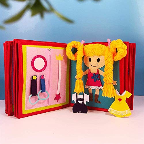 Paelf Tranquila sensación de Libro, el Libro de Tela no Tejida Libro de imágenes de educación temprana del Desarrollo cognitivo Manual del Libro en Tres Dimensiones de los niños,25 * 21 * 9cm
