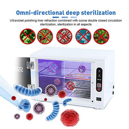 PAKASEPT Gabinete Profesional De Desinfección UV, 2 en 1 Armario de desinfección UV, No requiere limpieza, Esterilizador UV para teléfonos celulares, biberones, salón de belleza de uñas, EU Plug 220V