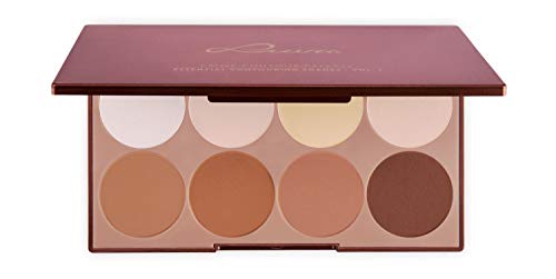 Paleta Contorno Profesional en polvo – 8 colores en un único Kit con tonos para contorno, polvo fijador y iluminador – Palette Contouring con Cosméticos Nutritivos Veganos