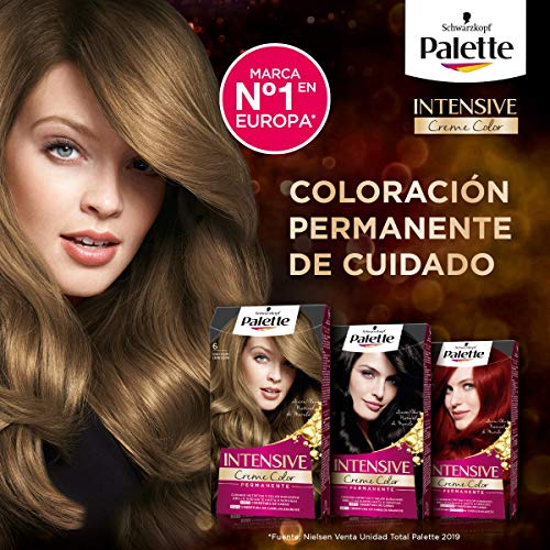 Palette Intense Cream Coloration Intensive Coloración del Cabello 3.65 Castaño Chocolate - Pack de 3