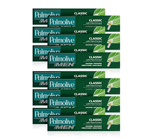 Palmolive Classic - Crema de afeitar con extracto de palma (100 ml, 12 unidades)