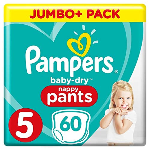Pampers Baby Dry Pants - Pañales (talla 5 (12-17 kg) - Jumbo+ Pack (60 bragues)
