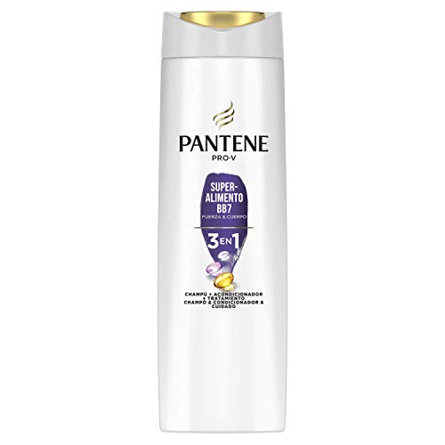 Pantene Pro-V Superalimento Champú, Acondicionador y Tratamiento 3 En 1 Para Pelo Frágil y Fino, Con Mezcla Pro-V, Antioxidantes y Lípidos, 300 ml