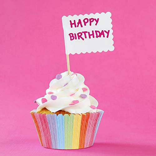 Papel para Cupcakes 200 Unidades Rainbow Papel para Magdalenas Muffins para Hornear Pastel Tarta Cumpleaños Bodas Fiesta