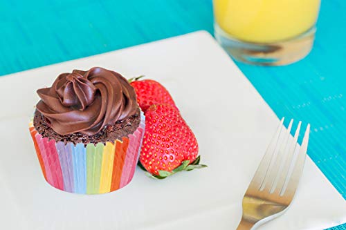 Papel para Cupcakes 200 Unidades Rainbow Papel para Magdalenas Muffins para Hornear Pastel Tarta Cumpleaños Bodas Fiesta