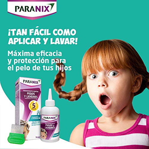 Paranix Pack Champú + Protect. Tratamiento para Piojos y Liendres - Incluye Lendrera - Sin insecticidas - contiene Champú de Tratamiento y Spray Preventivo