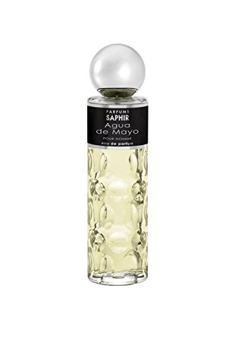 PARFUMS SAPHIR Agua de Mayo - Eau de Parfum con vaporizador para Hombre, Negro - 200 ml