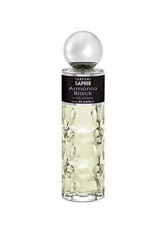 PARFUMS SAPHIR Armonía negro, Eau de Parfum con vaporizador para Hombre, 200 ml, Negro