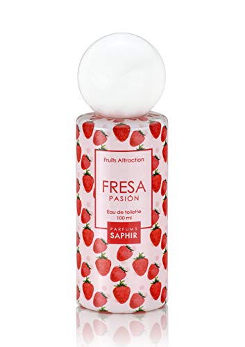 PARFUMS SAPHIR Fruits Attraction Fresa Eau de Toilette con Vaporizador para Mujer - 100 ml