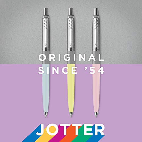 Parker Jotter Originals colección de bolígrafos pastel | colores surtidos de los años 50 | punta mediana | tinta azul | 3 unidades