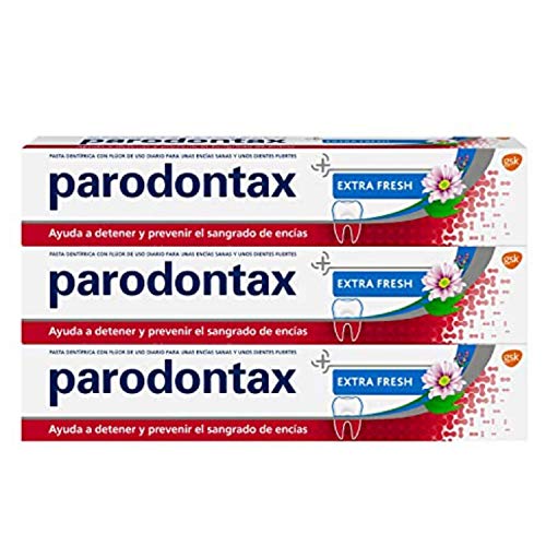 Parodontax Extra Fresh - Pasta de dientes con flúor 75 ml, Paquete de 3