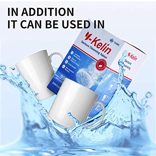 Pastillas limpiadoras para dentaduras Y-Kelin (180 tabletas)