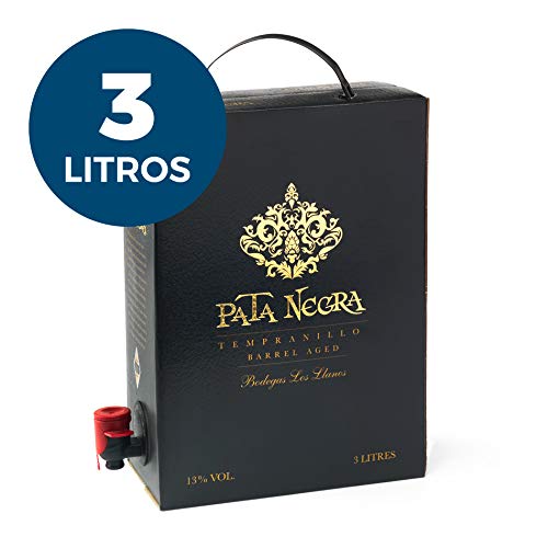 Pata Negra Tempranillo Premium Vino Tinto D.O. Valdepeñas, Bag in Box de 3 Litros