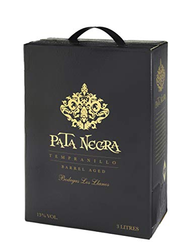Pata Negra Tempranillo Premium Vino Tinto D.O. Valdepeñas, Bag in Box de 3 Litros
