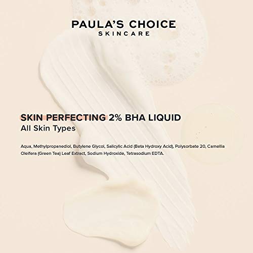 Paula's Choice Exfoliante líquido perfeccionador de la piel con ácido salicílico elimina las espinillas y espinillas para la piel grasa y propensa al acné 118ml Claro