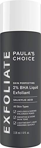 Paula's Choice Exfoliante líquido perfeccionador de la piel con ácido salicílico elimina las espinillas y espinillas para la piel grasa y propensa al acné 118ml Claro