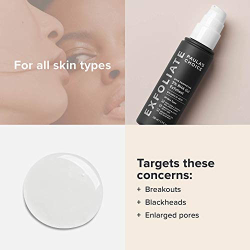 Paula’s Choice Skin Perfecting 2% BHA Gel Exfoliante - Peeling Facial Reduce Puntos Negros, Poros y Acne - con Ácido Salicílico & Bisabolol - Todos Tipos de Piel - 100 ml