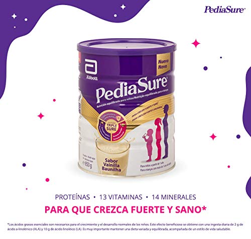 PediaSure Pack de 2 Complemento Alimenticio para Niños con Proteínas, Vitaminas y Minerales, Sabor Vainilla - 850 gr + 400 gr
